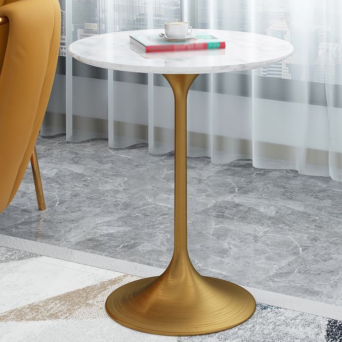 Round Tulip Base Dining Table Traditional Luxury Stone Furniture for Dining Room