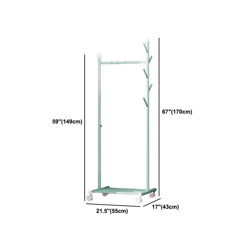 Contemporary Style Wardrobe 1-Teir Metal Wardrobe Closet for Bedroom
