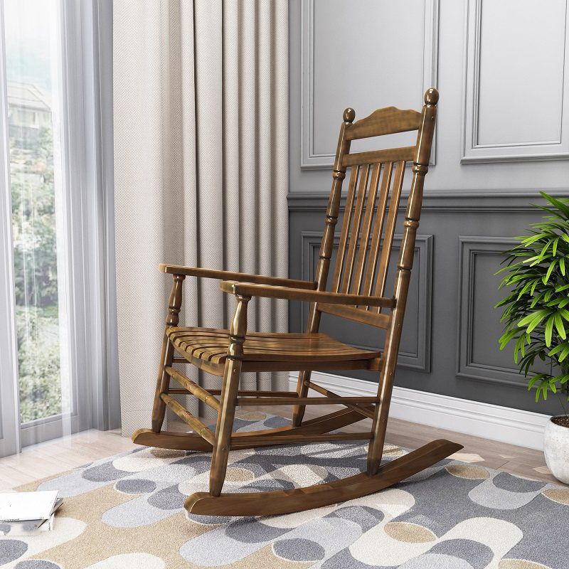 Solid Wood Rocking Chair Contemporary Rocker Chair for Living Room