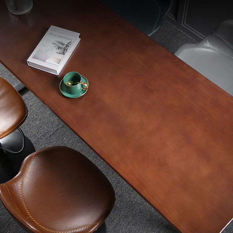 Industrial Style Wood Top Counter Table Liftable Bar Table for Coffee Shop