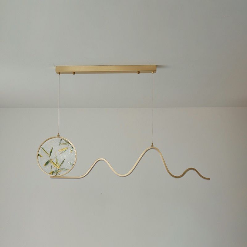 Zeitgenössische 2-leichte Anhängerleuchten Metall Lineare Anhängerleuchten für Kücheninsel