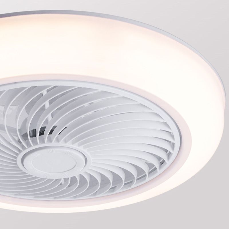 Ventola rotonda a filo leggero moderno moderno camera da letto acrilica a vento a led semifulto luce