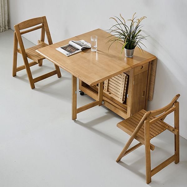1/2/3/5 PCS Wood Modern Dining Room Ensemble avec ensemble de restaurants pliables