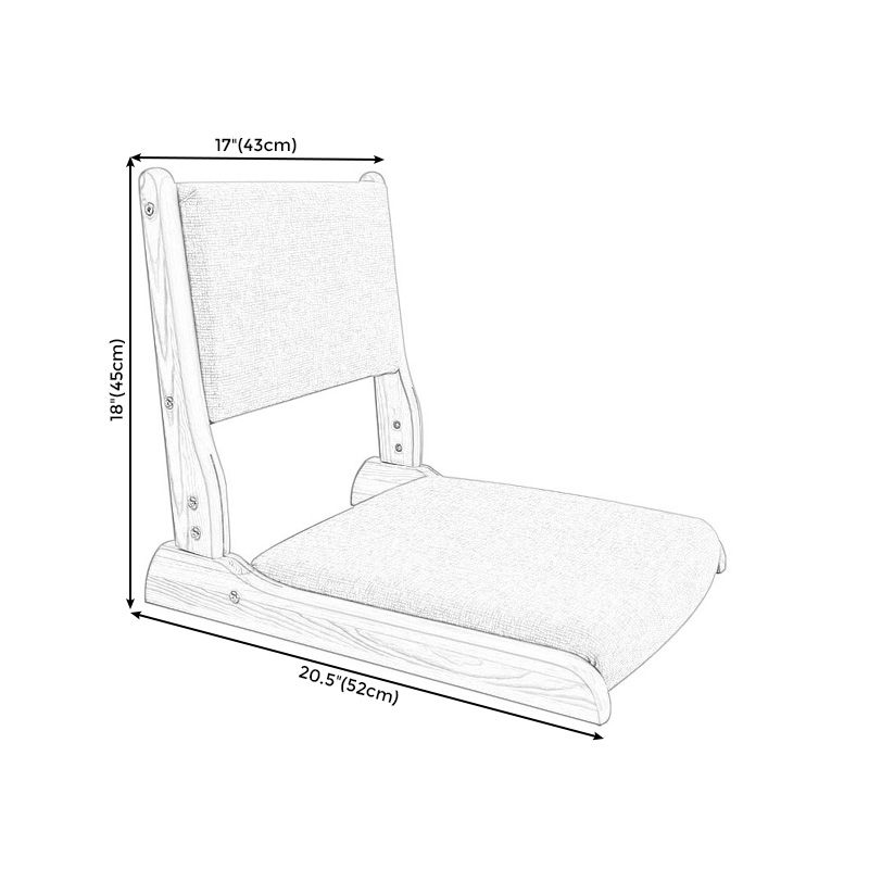 Linen Armless Chair 16.92" L x 20.47" W x 17.71" H Adjustable Chair for Bedroom