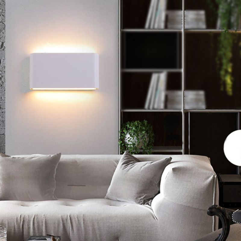 Acconde a parete in metallo a forma quadrata moderna illuminazione montata a 2 luci