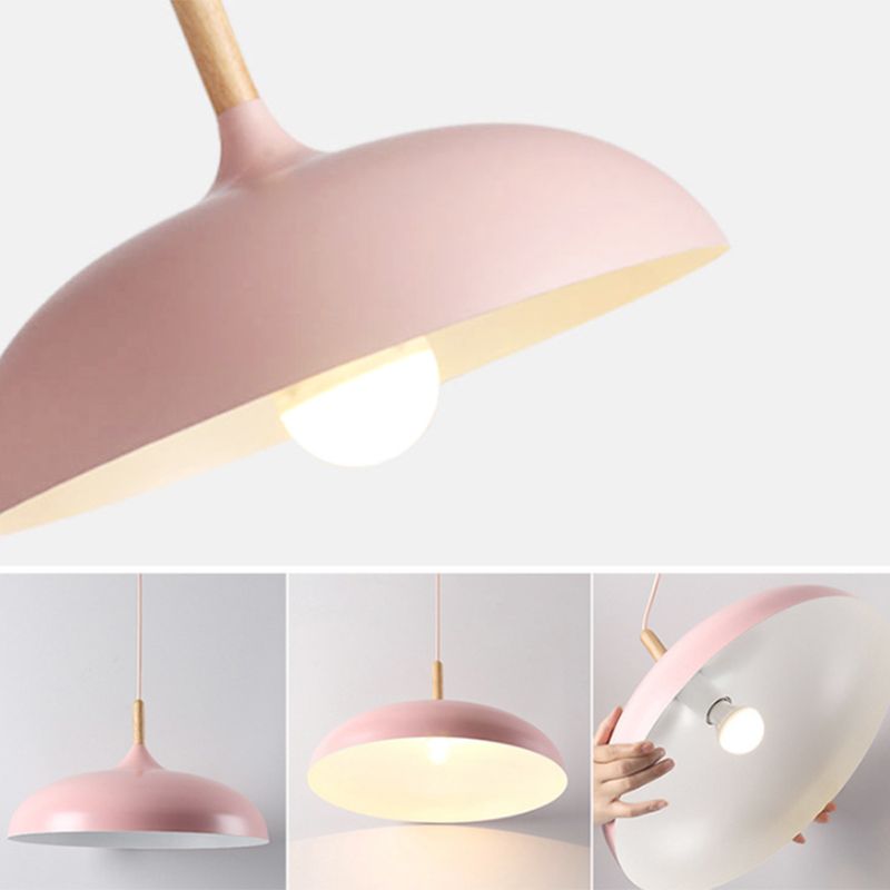 Dome Nordic Style Dome Luce appesa 13,7 "Opzione multi -colore larga Opzione in alluminio Apparecchiatura per il ristorante