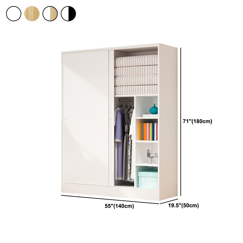 Modern Style Wardrobe Armoire Engineered Wood Wardrobe Cabinet for Home