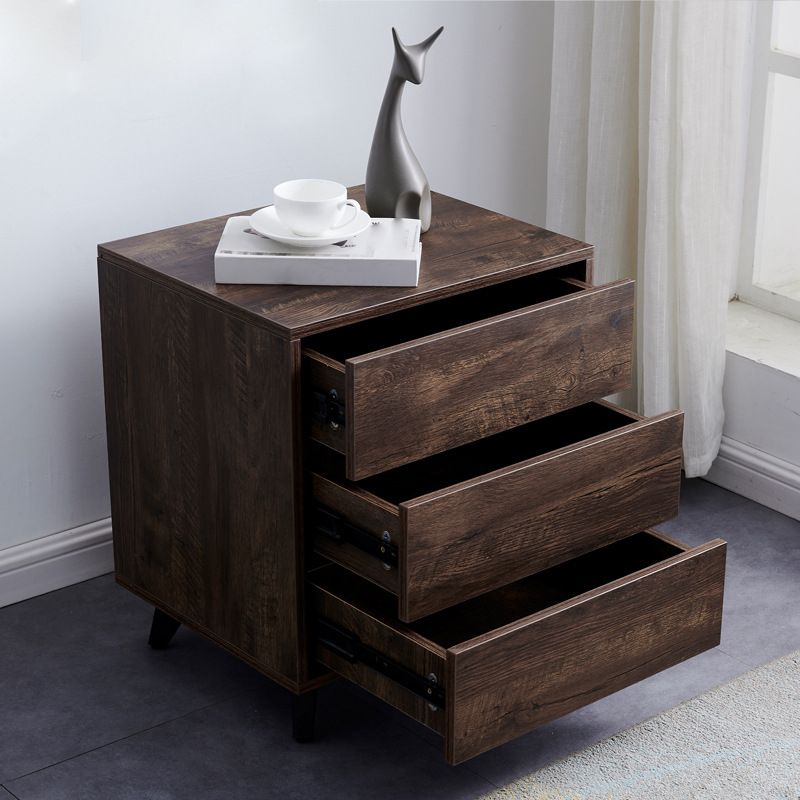 15.74" Wide Contemporary Accent Chest with Drawers Rectangle  Wood Chest