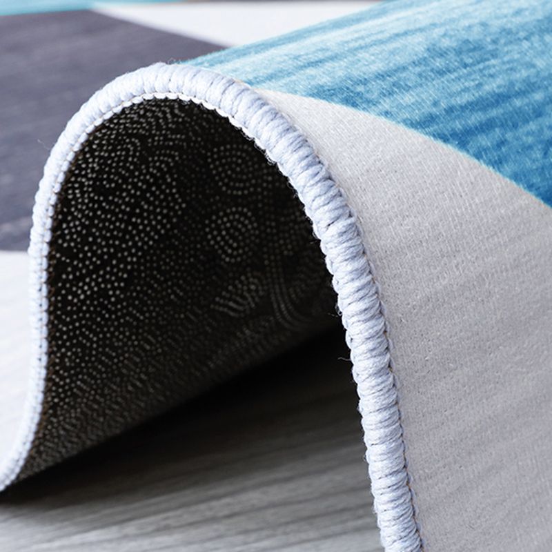 Multicolor Simplicity Area Carpet Polyester Triangle Print Indoor Rug Anti-Slip Backing Carpet for Living Room