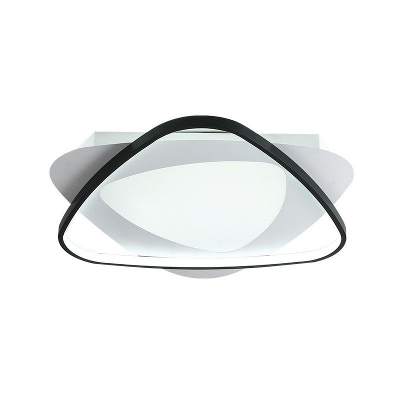 Triangle métal encastré style moderne noir LED chambre à coucher encastré plafonnier