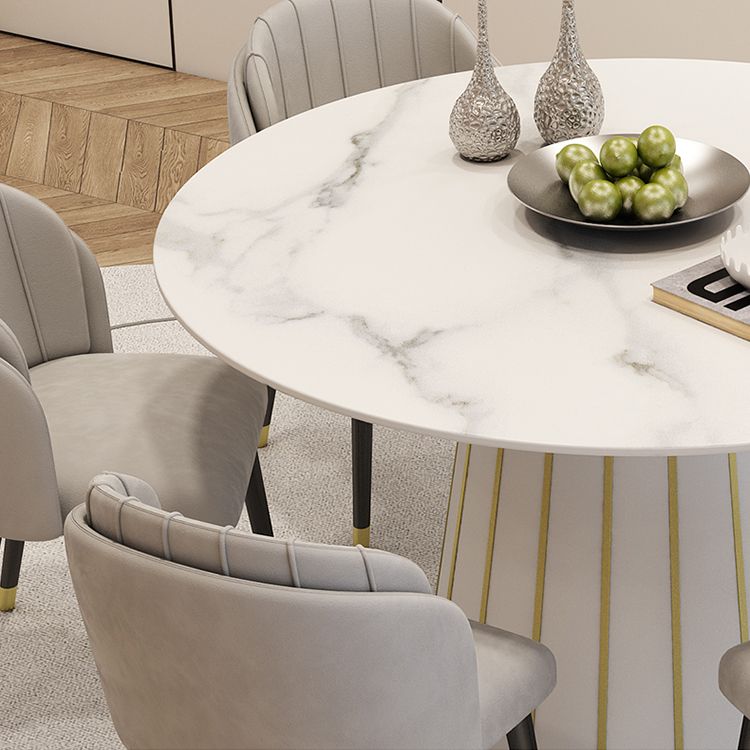 Nordic Round Stone Dining Table 1/7 Pieces Dining Set for Dining Room