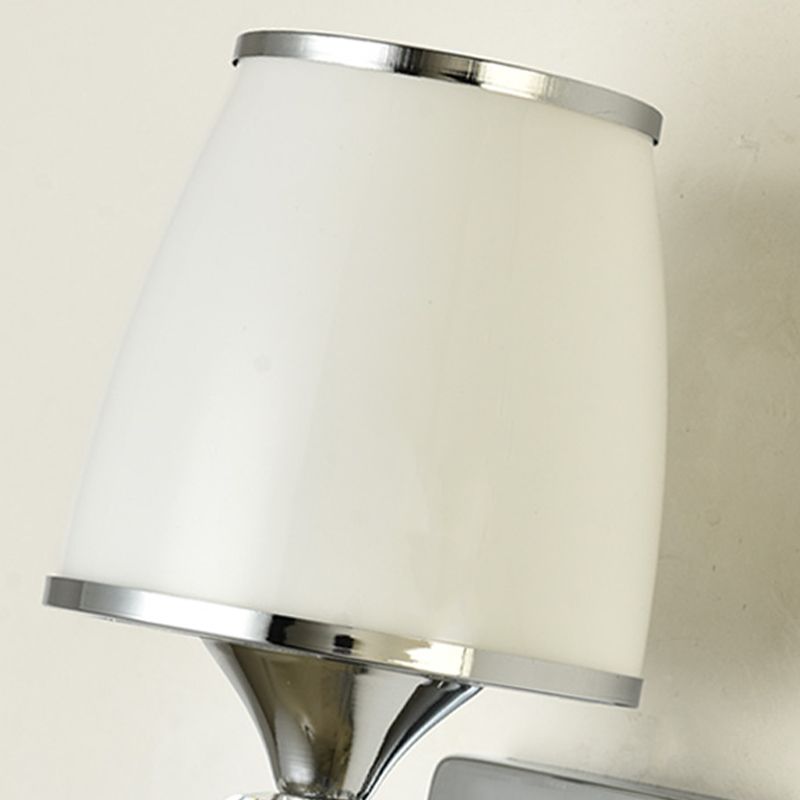 Modern Glass Shade Wall Lamp 1/2-Light Wall Sconce Lighting for Bedroom
