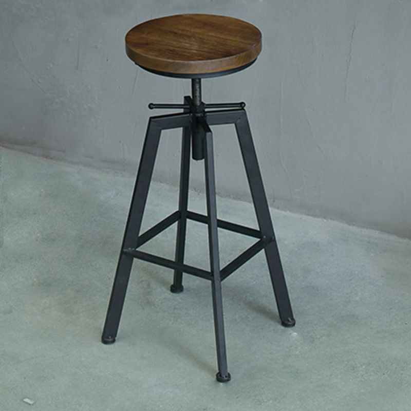 Modern Style Counter Stool Round Backless Bar Stool for Living Room