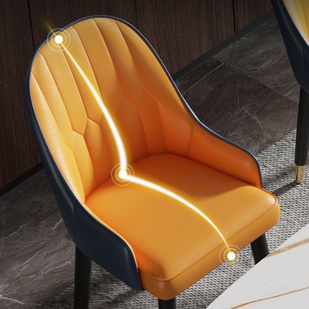 Chaises de salle à manger en métal de style Glam (Ensemble de 2)