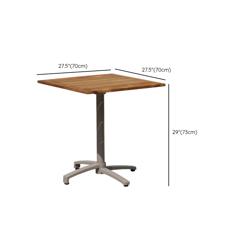 Modern Outdoor Patio Table UV Resistant Dining Table with Metal Frame
