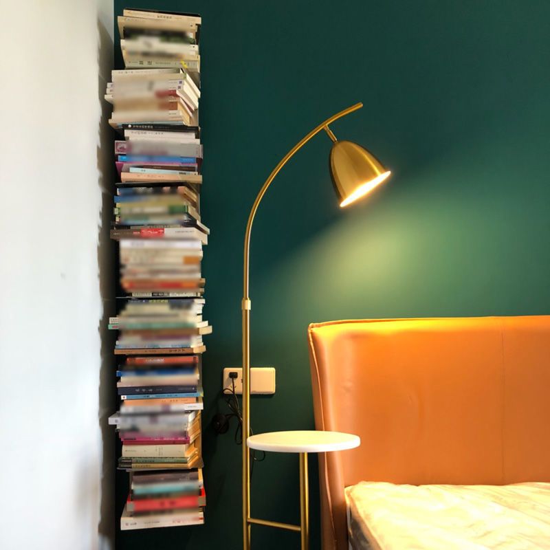 Wall Mounted Bookshelf Industrial Style Bookcase for Office and Study Room