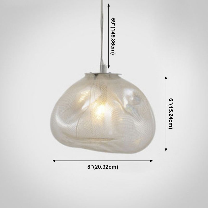 Scale a 1 luci a ciondolo illuminazione artistica a forma di nuvola lampada a goccia con tonalità di vetro