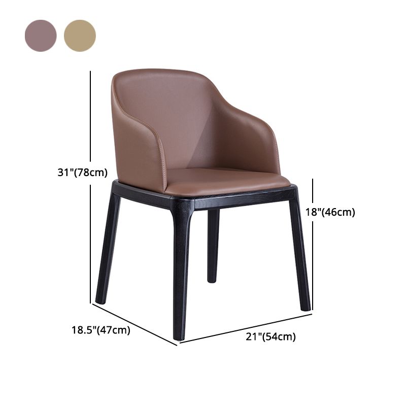 Solid Back Chair Wood Scandinavian Dining Kitchen Room Arm Chair