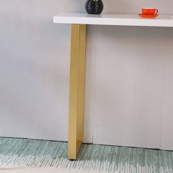 Glam Style Rectangle Bar Table Solid Wood Bar Dining Table with Sled Base