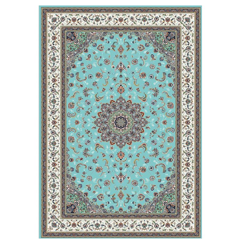 Brauner Wohnzimmer Teppich Europäischer Stil Polyester Teppich Anti-Rutsch Easy Care Teppich