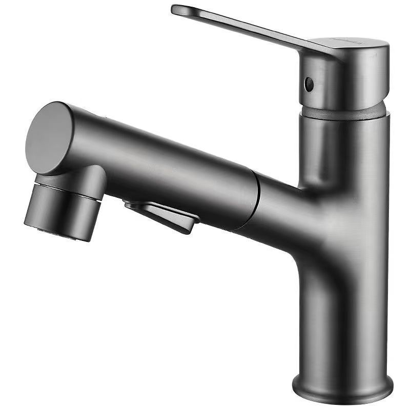 Contemporary Sink Faucet Pure Color Low Arc Vessel Sink Faucet for Bathroom