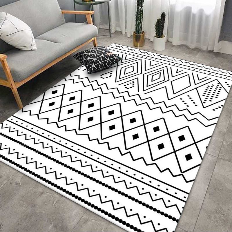 Casual Southwestern Print Rug Polyester Indoor Rug Stain Resistant Carpet for Living Room