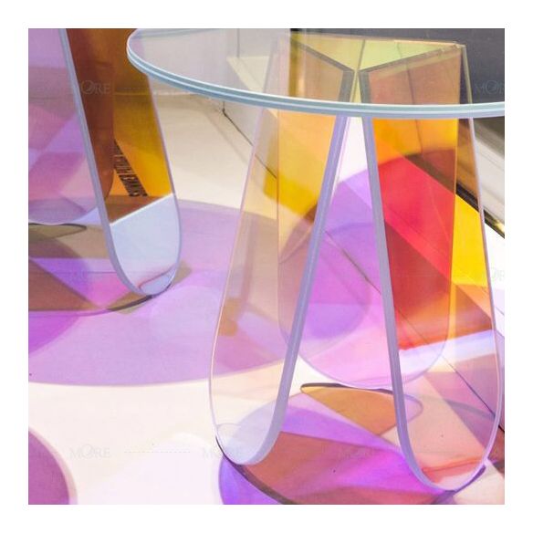 Modern Round/Elliptical Coffee Table Colored Plastic Cocktail Table