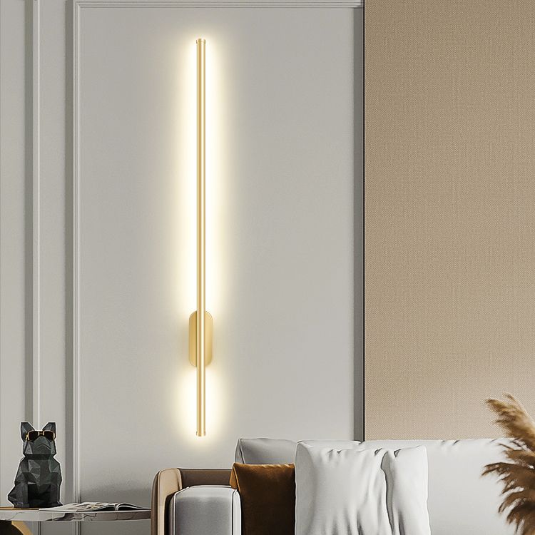 Linear Shape Metal Wall Sconce Lighting Modern Style 1 Light Wall Lighting for Living Room