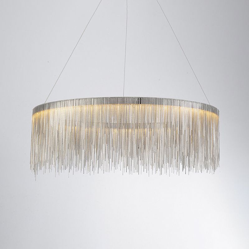 Postmoderner Stil Aluminium Quasten Kronleuchter nordisch minimalistischer Anhängerlampe für Schlafzimmer