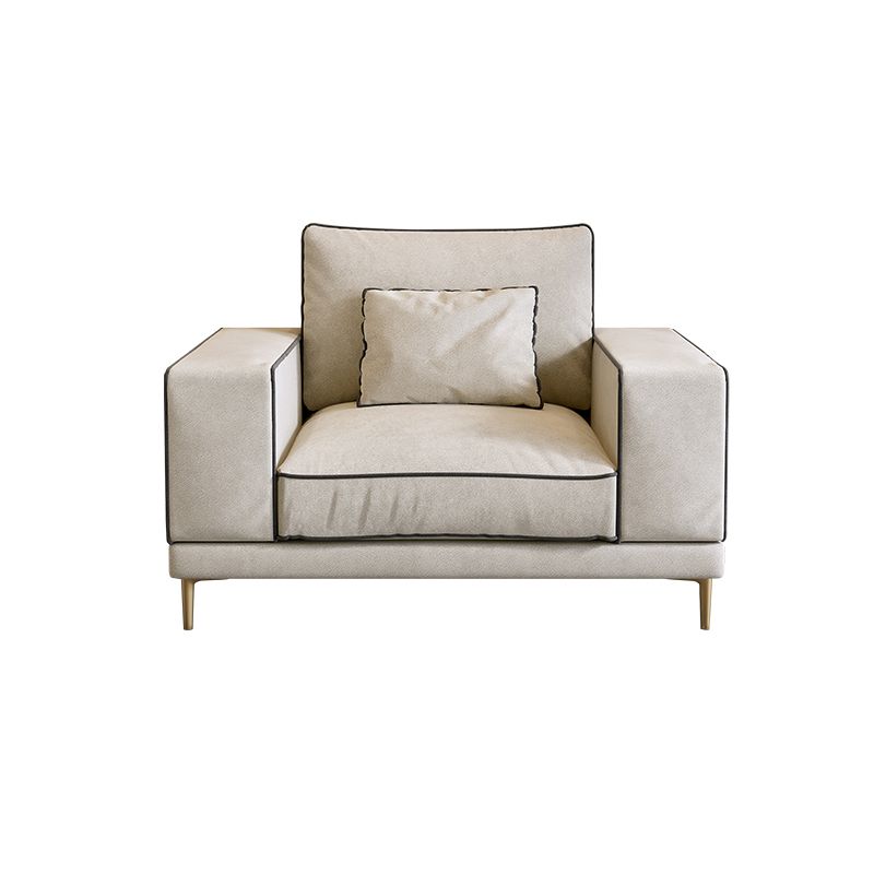 Stationary Slipcovered Living Room Square Arm Standard Cushions Sofa