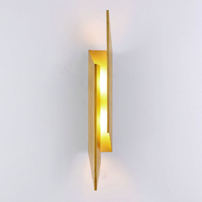 Iron LED Wall Mounted Fixture Unique Post Modern Wall Sconce in Gold