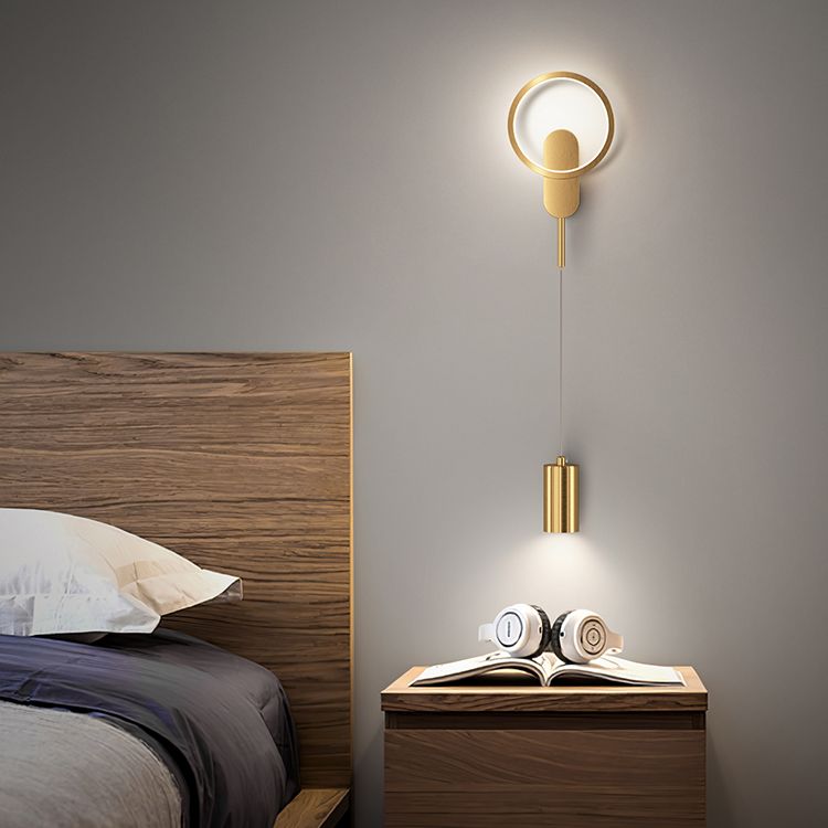 Lámparas de pared LED geométrica de metal estilo moderno de estilo múltiple luminos