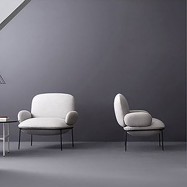 Contemporary 32.3"Wide Velvet Fixed Back Sponge 4 Legs Arm Chair