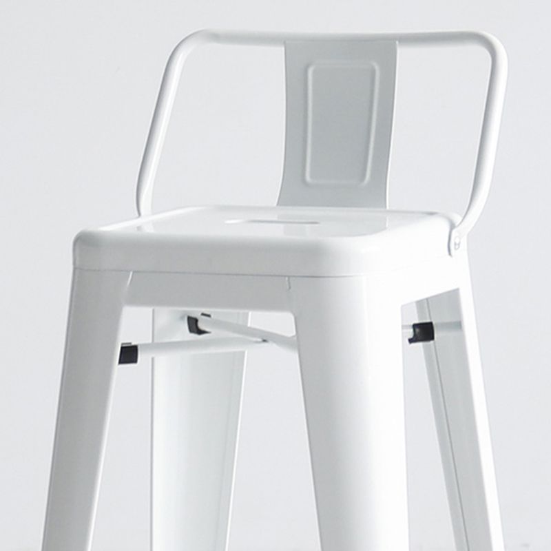 Modern Coffee Shop Counter Stool Square Metal Footrest Bar & Counter Stool