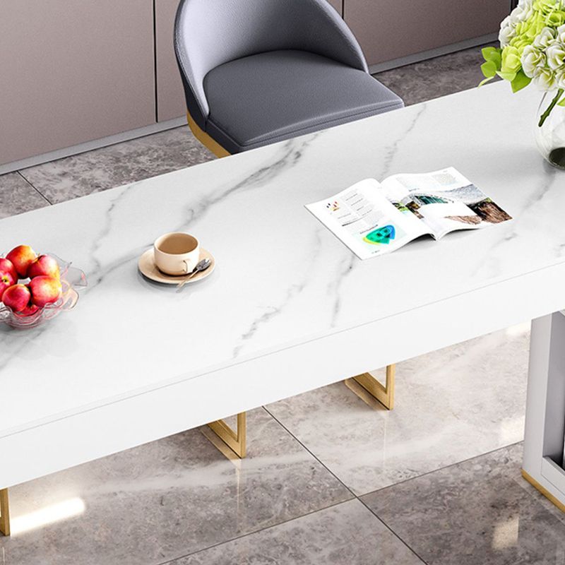 Modern Style Bar Counter Table Rectangle Stone Table for Kitchen