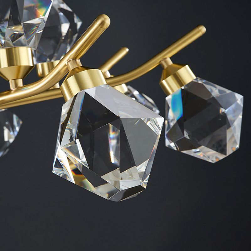 Nordic Multi Light Crystal Chandelier Light Fixtures Restaurant Hanging Chandelier