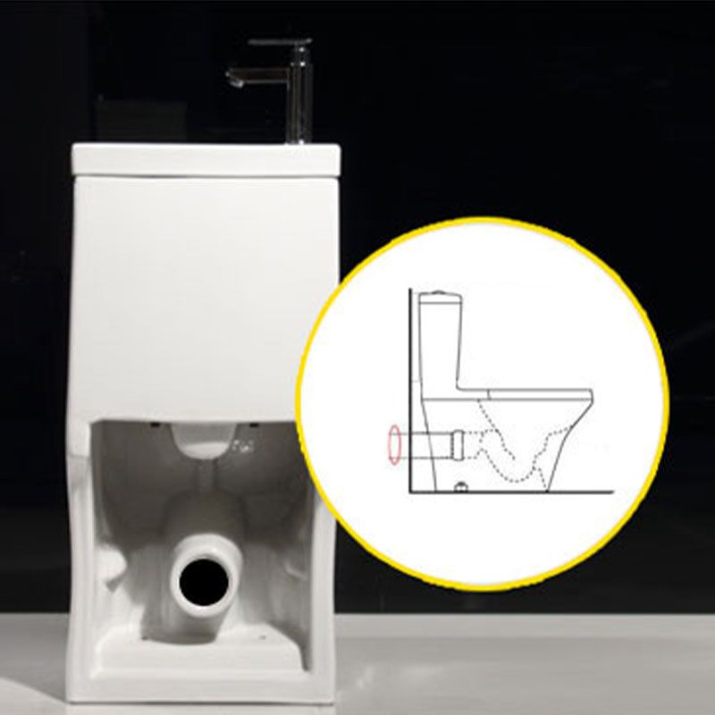 Modern Toilet Bowl Floor Mounted Porcelain All-In-One Flush Toilet
