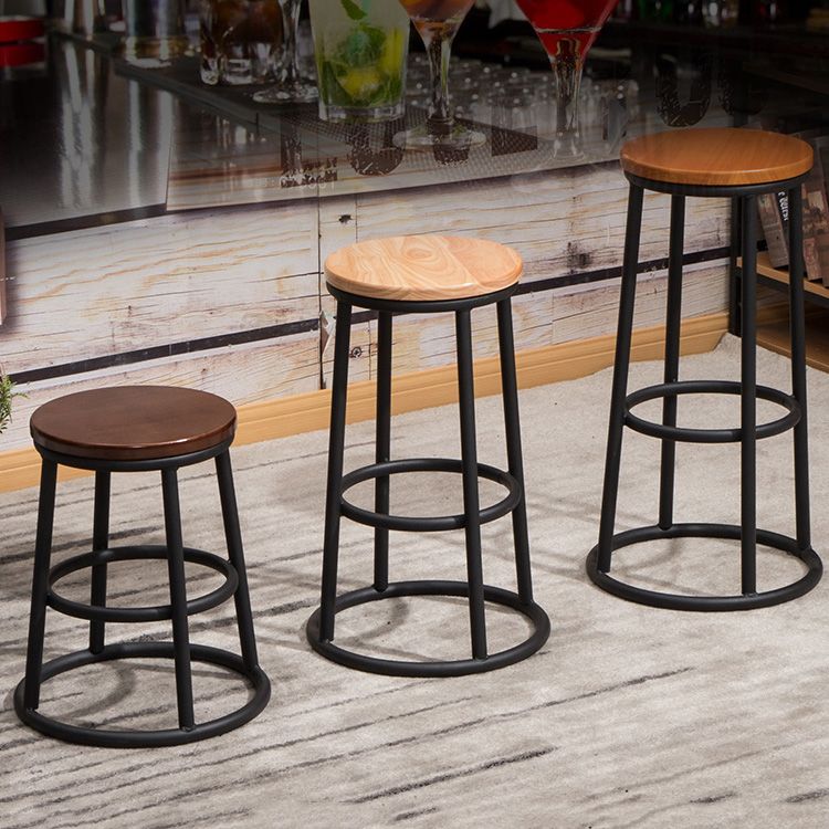 Modern Style Iron Bar Stool With Footrest Game Hall Bar Stool 30-inches