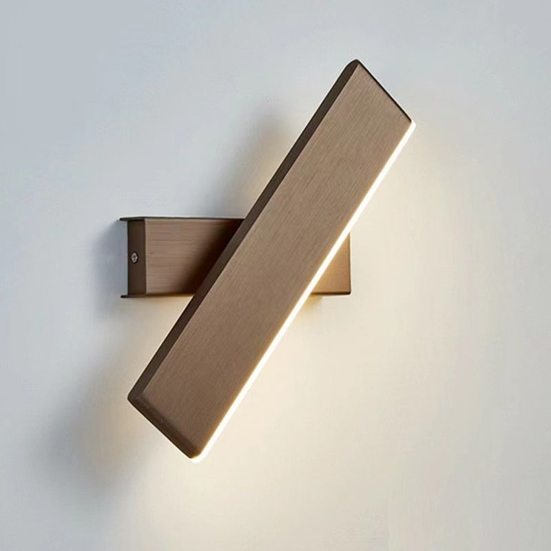 Nordic Style Aluminum Wall Light Rotatable Rectangle LED Wall Lamp for Living Room