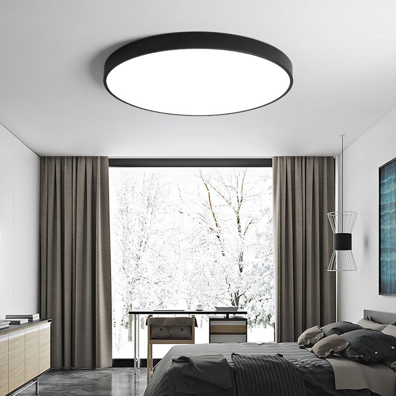 Modern Simple Style Acrylic Flush Mount Lights Round Shape 1 Light Ceiling Lamp for Bedroom