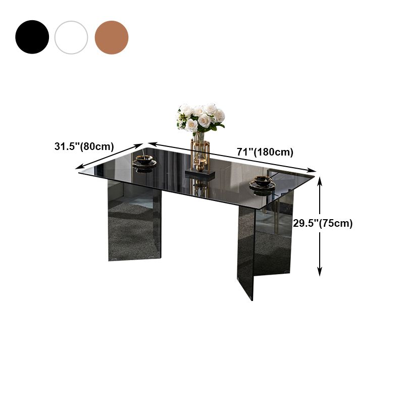 Modern Style Dinner Room Table Glass Dining Table for Home Use