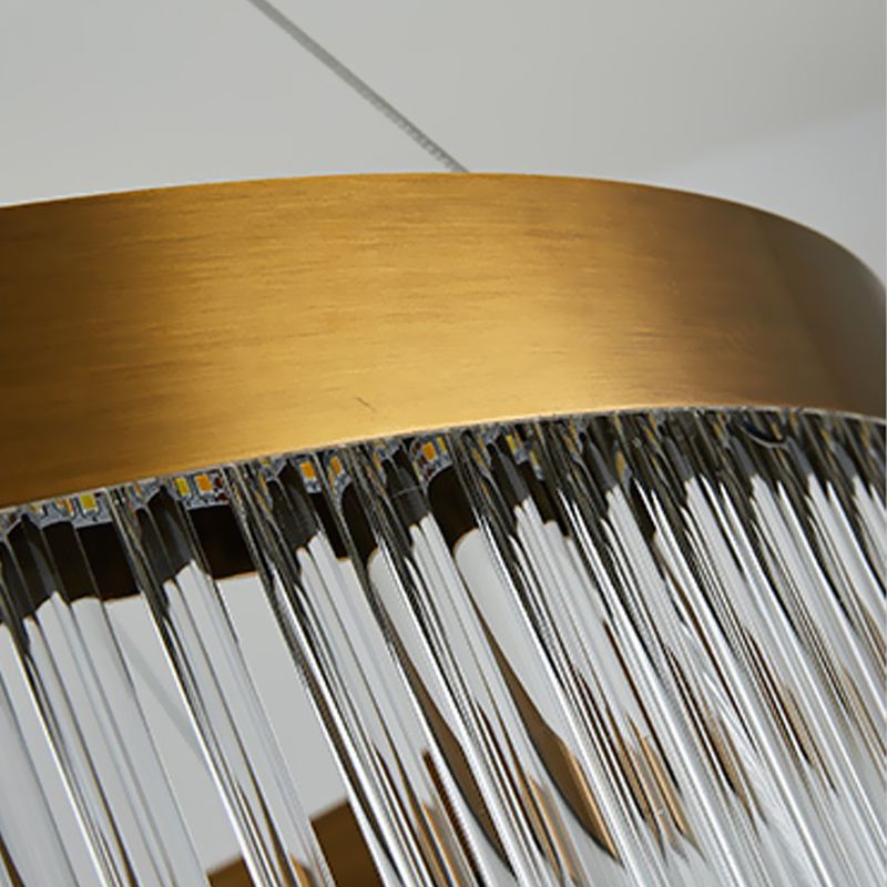 Lampone moderno a LEDELISTRO MODERALISTRISTA LED CRYDALISTRISTA LED LEDANTE DI BRASSIGLIO LEGGIO IN LUCE CALDA/BIANCA, larga 16 "/23,5" /31,5 "