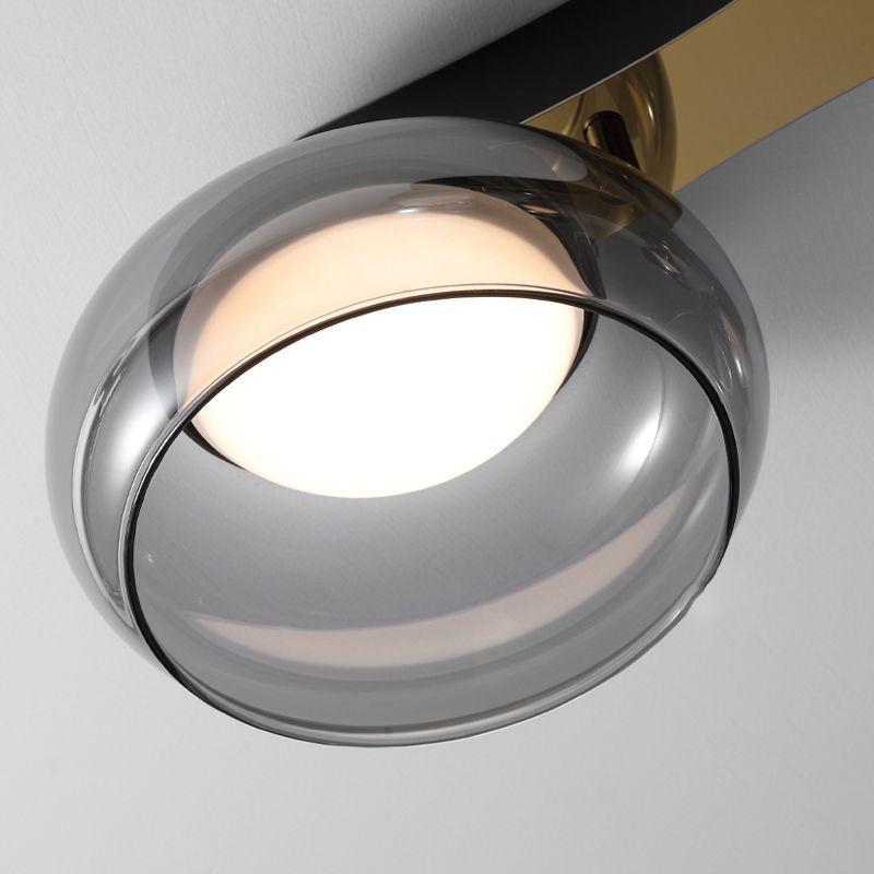 Modernism Flush Mount Glass LED Ceiling Light Fixture for Living Room