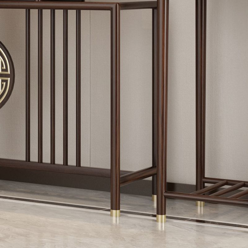 Rectangle Shape Contemporary Console Table Dark Brown Console Sofa Table