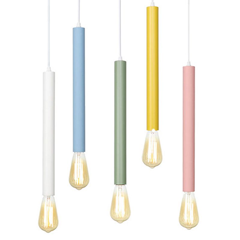 Lámpara de mini lámpara colgante de 15 "altura Simplicidad de tiras largas de 1 luces de 1 luces de iluminación