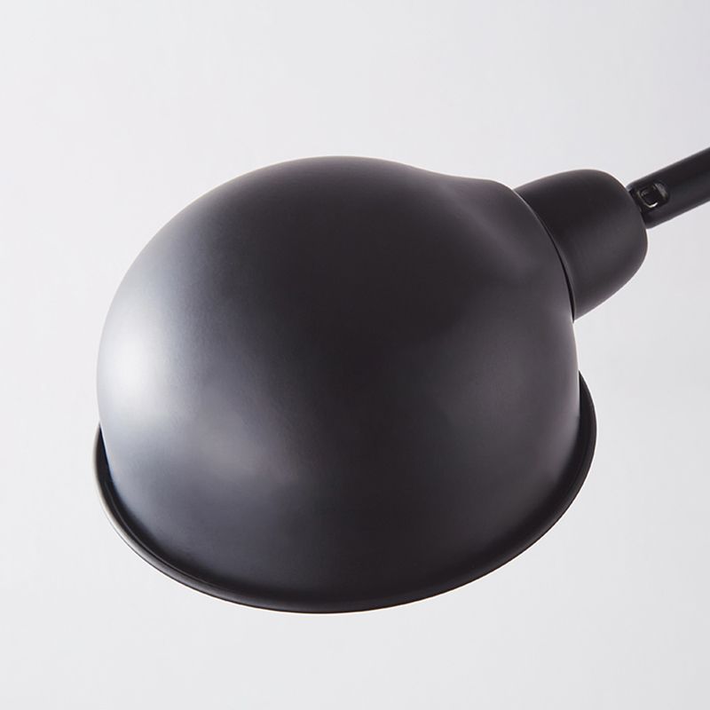 1-Light Wall Mount Lights Industrial Dome Shade Metal Sconces Wall Lights in Black