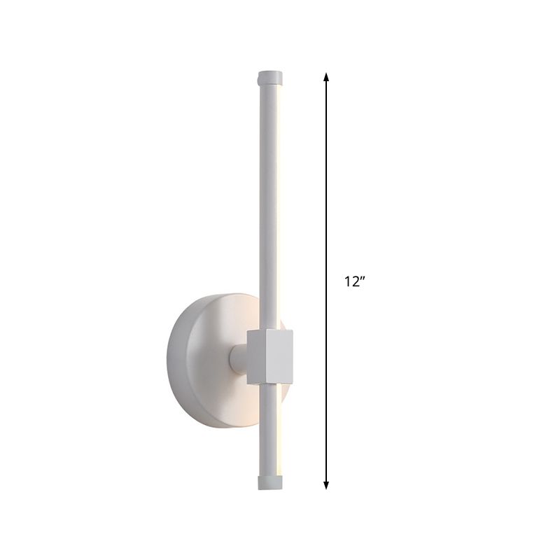 Acrylic Wall Sconce Bar Simple LED Black/White Wall Mounted Lamp with Rotatable Design in Warm/White Light