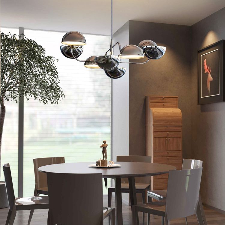 8 têtes Postmodern Chandelier Plafond Plafond Pendant pour le salon salle à manger