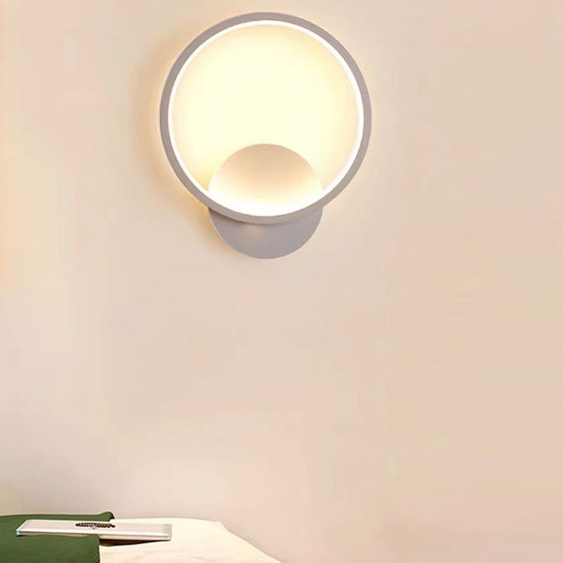 Modernism Single White/Black Wall Mounted Sconce Metal LED Wall Light