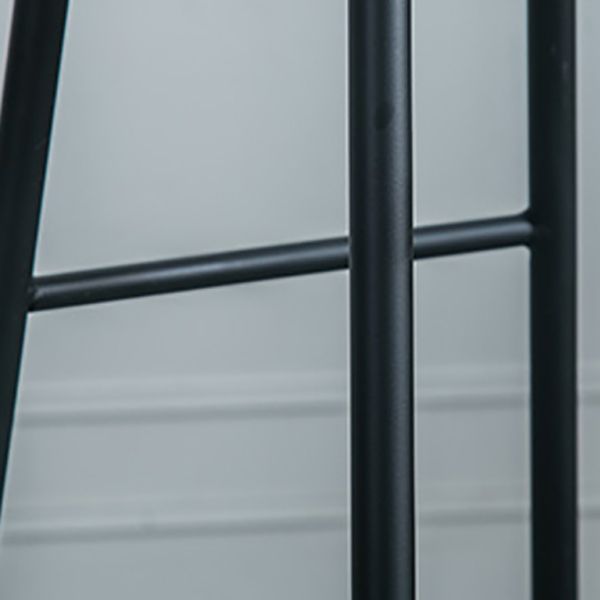 Modern Armless Backless Counter Stool Iron Bar Stool with Pedal